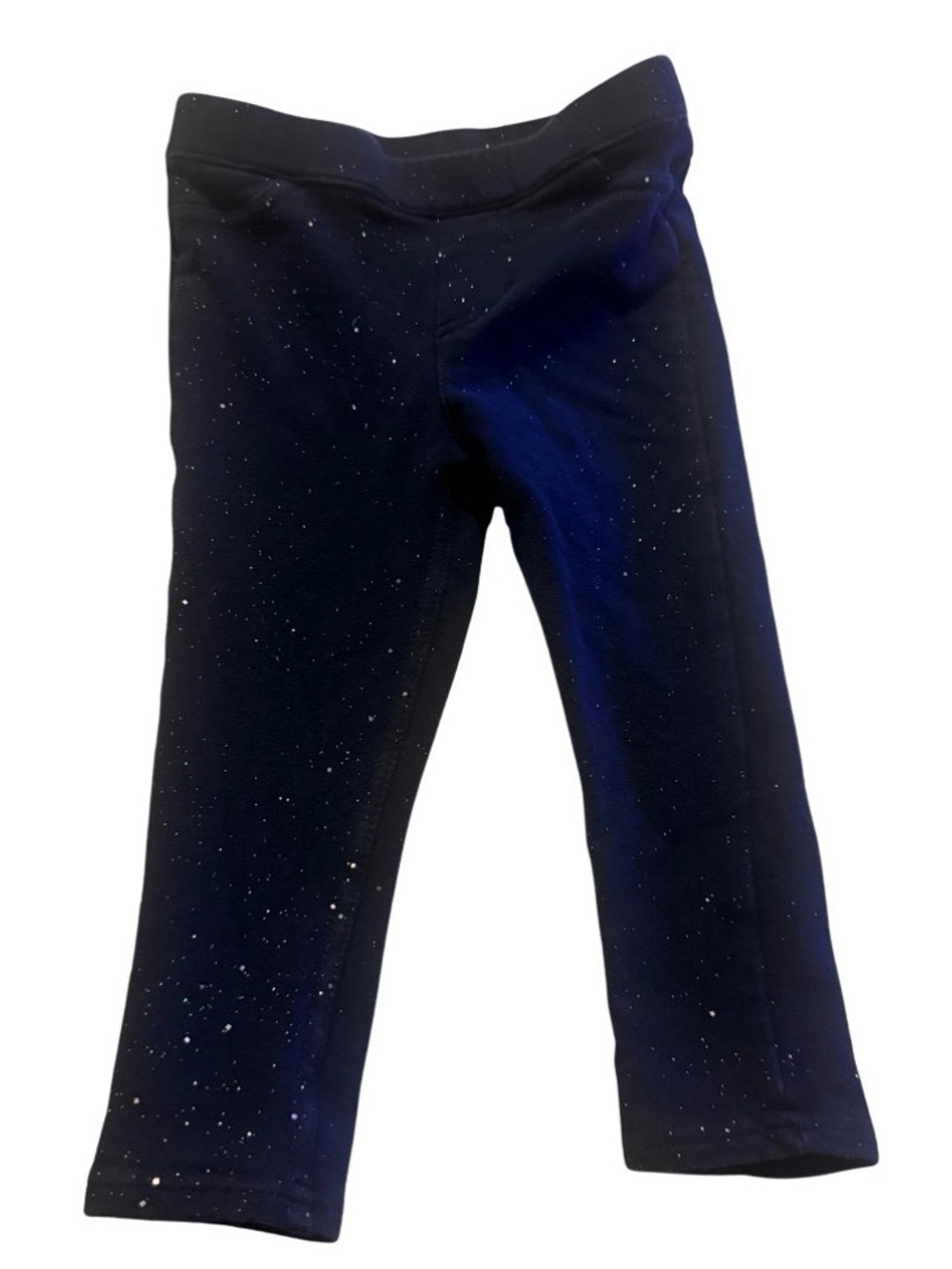 Carter's Black Leggings with Silver Sparkle